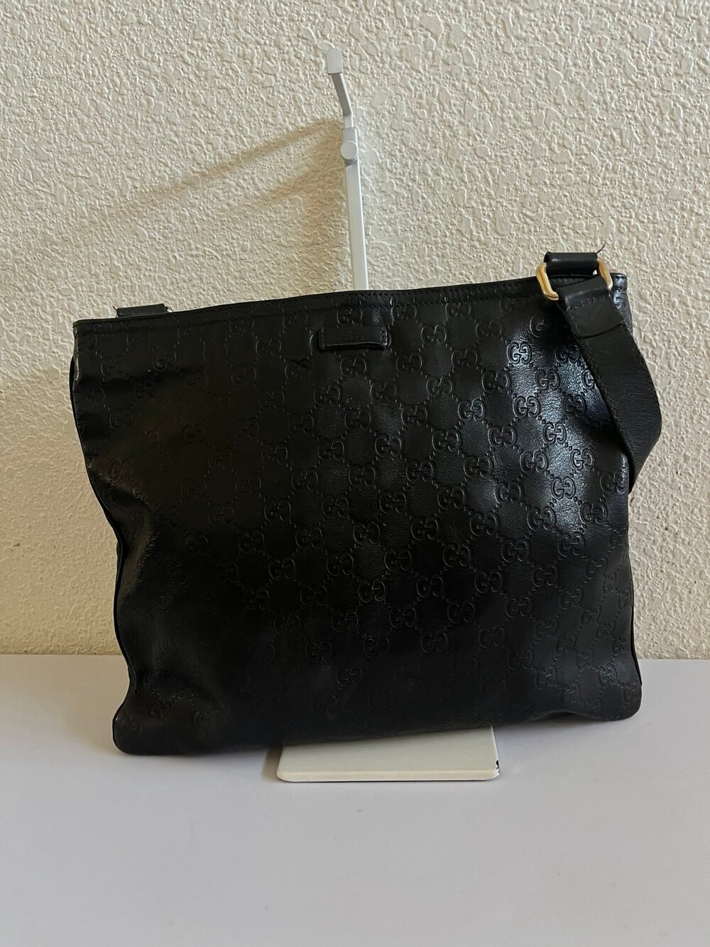 Gucci GG leather unisex Messenger bag